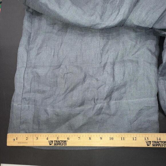 Flannel Brand Lightweight Organic Quiet Luxury Lined Wide Leg Slate Gray Pants 2 - Picture 10 of 15